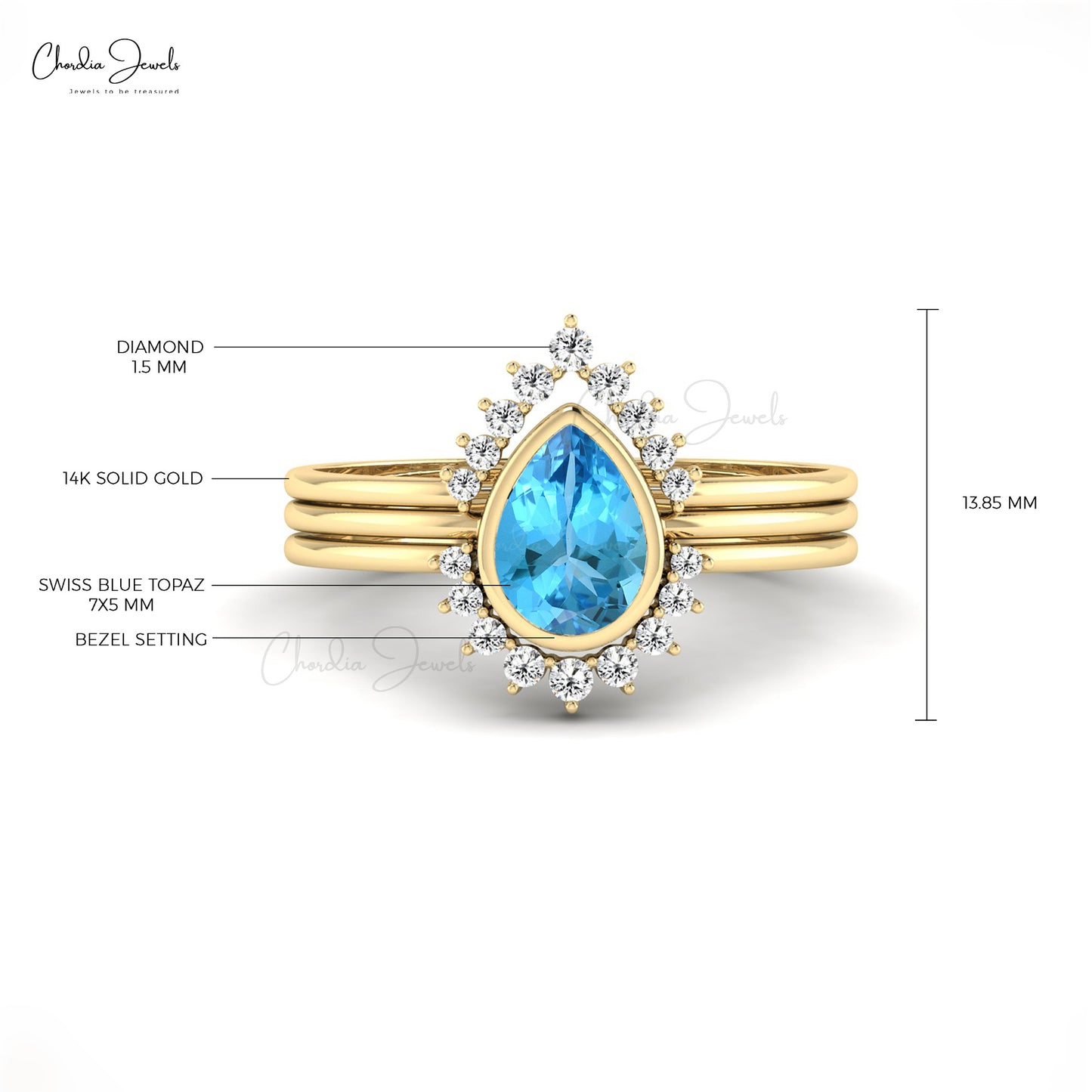 Pear Gemstone Ring