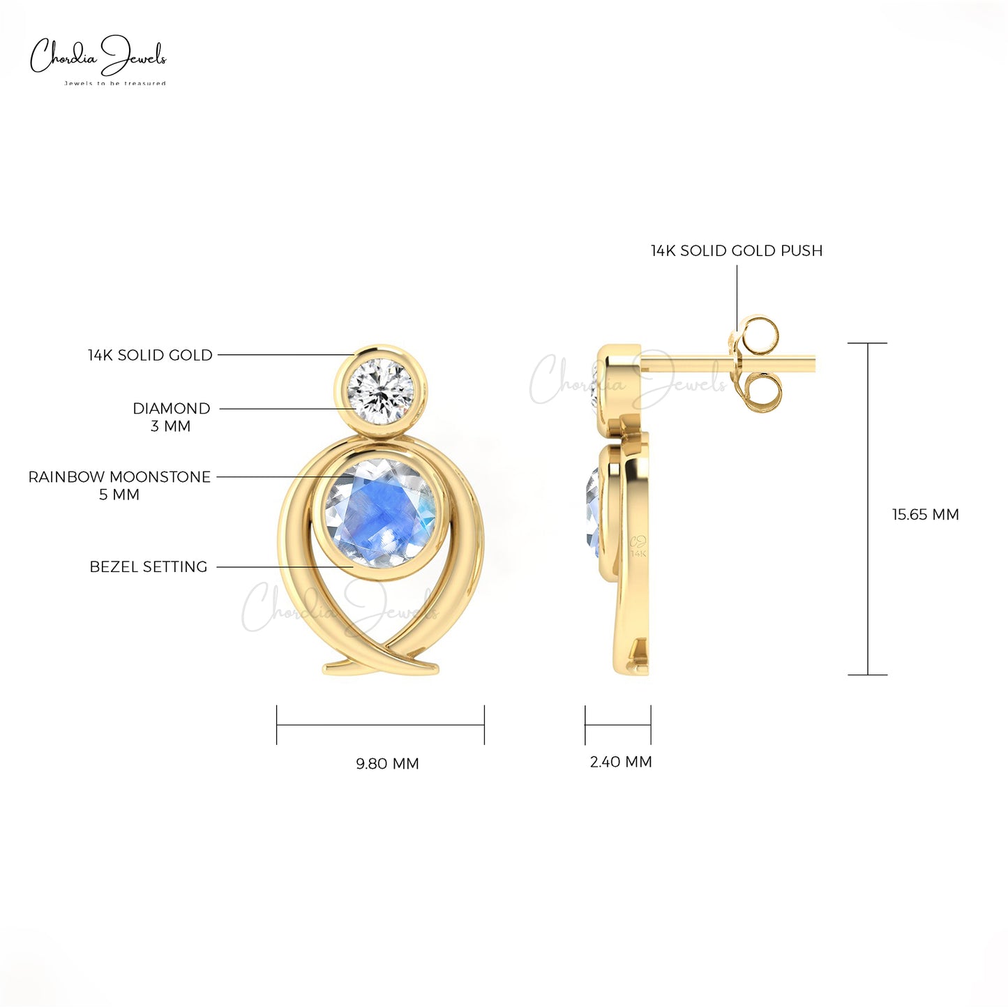 Dual Birthstone Earrings