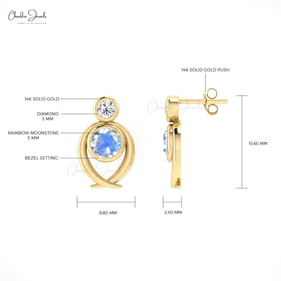 Dual Birthstone Earrings