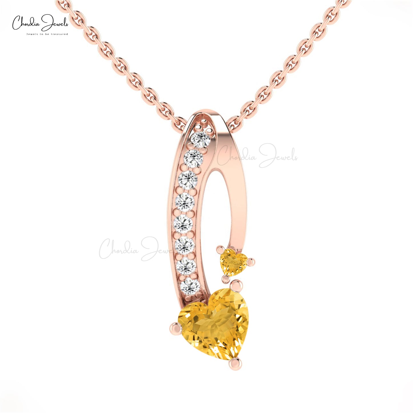 Diamond Curve Bar Pendant