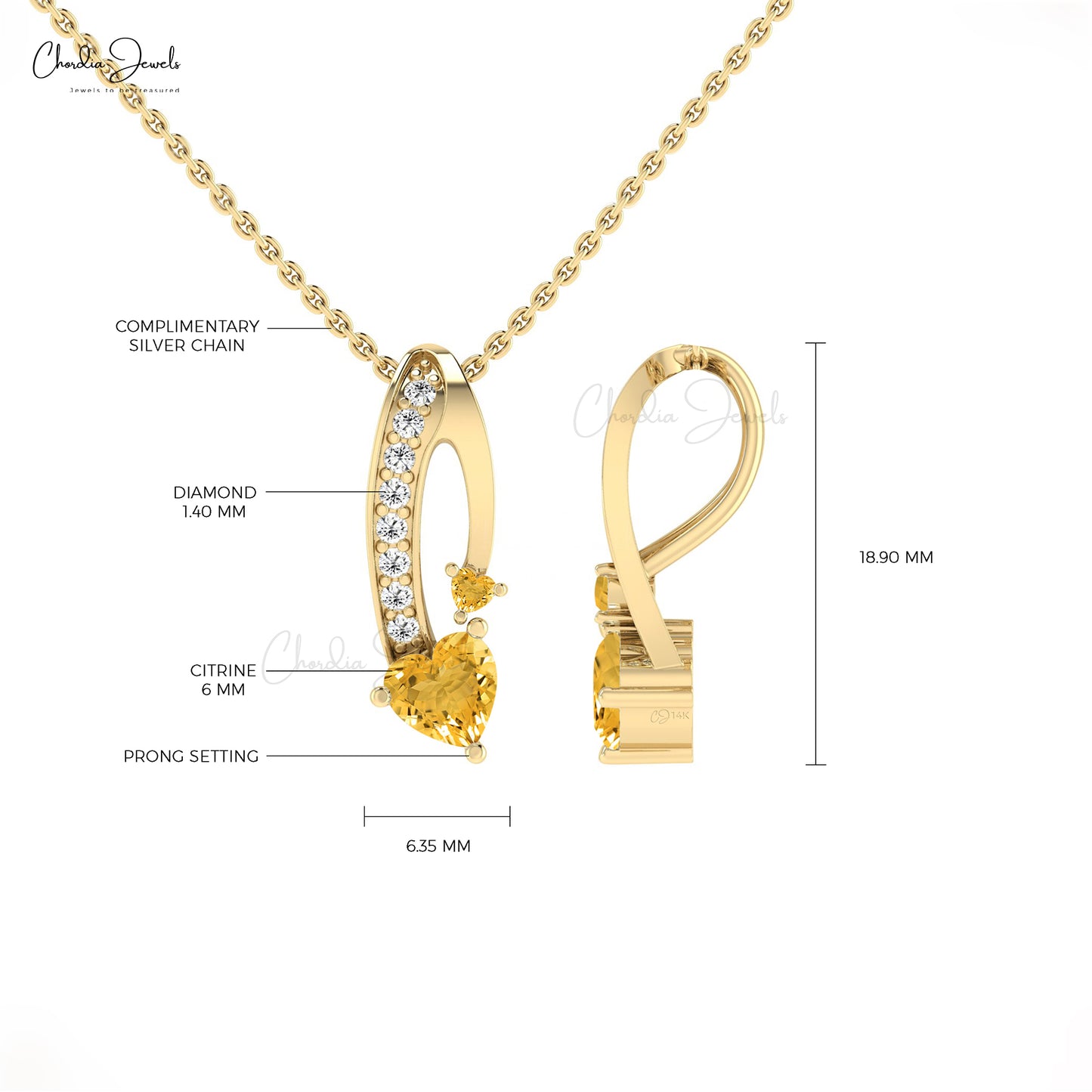 14k Solid Gold Pendant