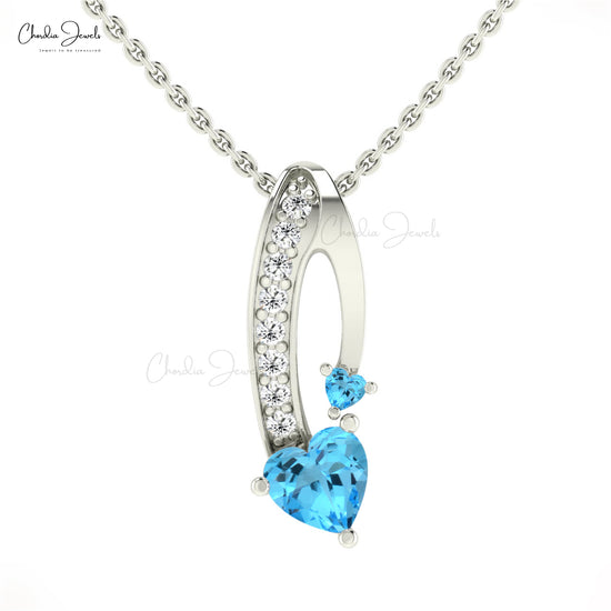 Dual Heart Gemstone Pendant