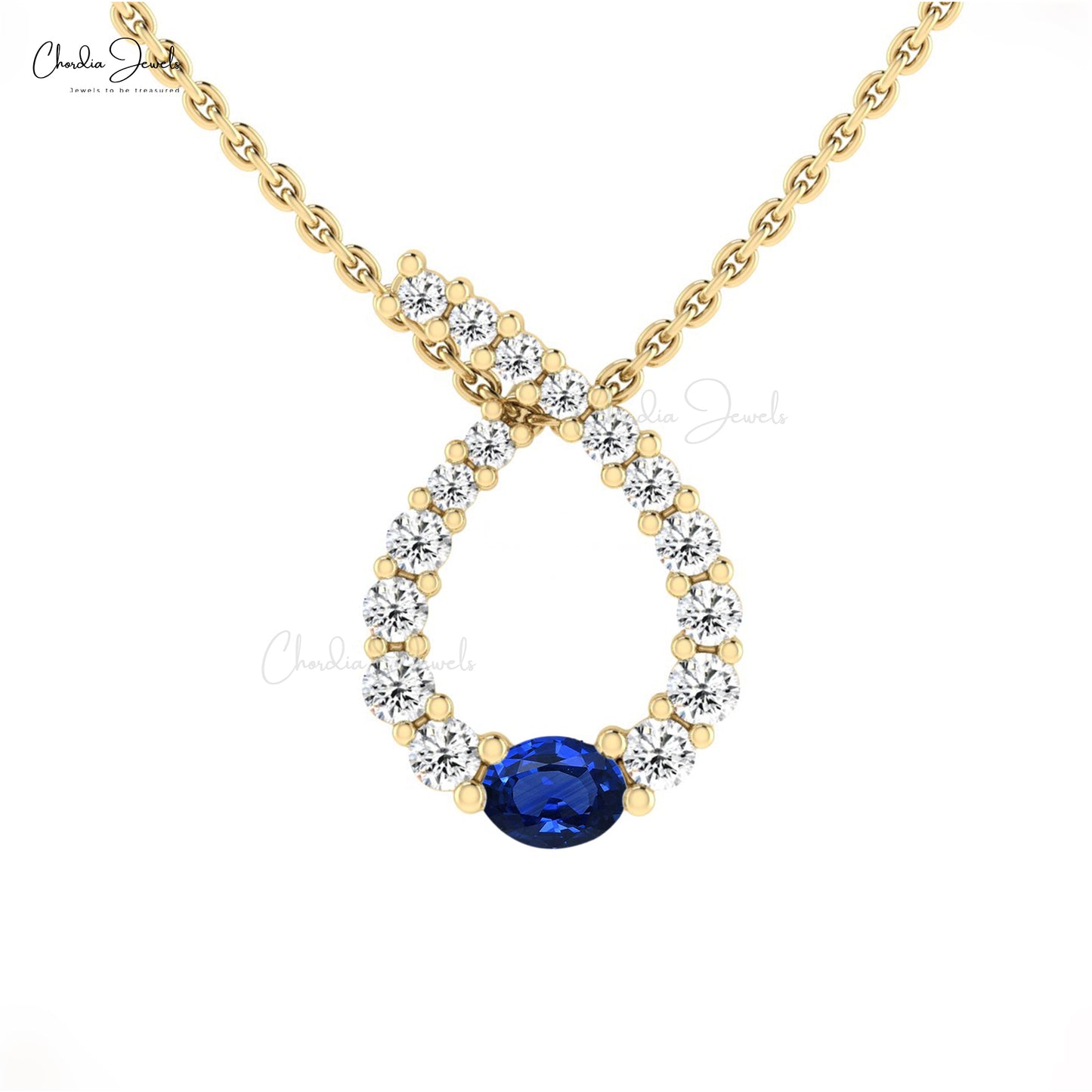 Diamond & Sapphire Pendant