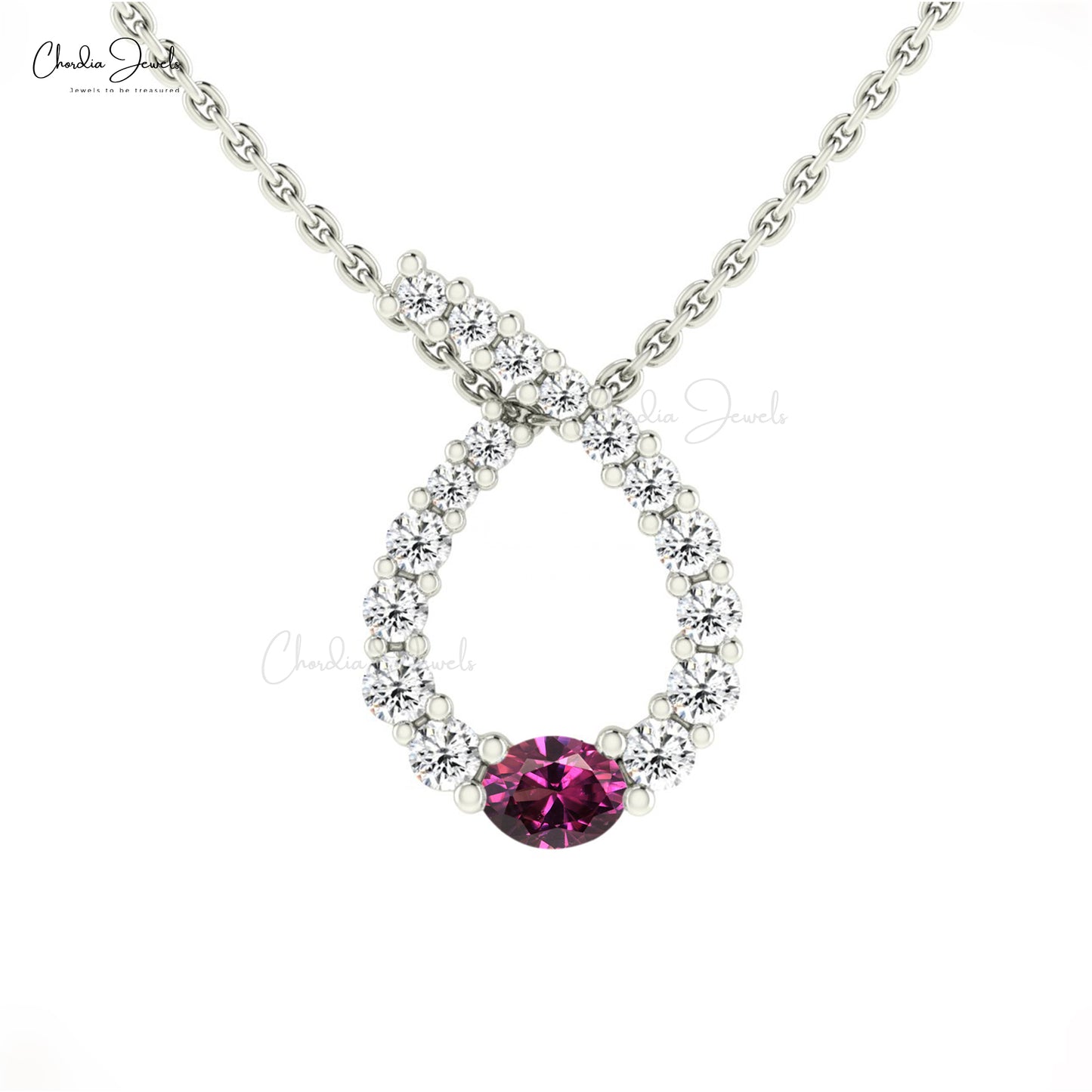 Twisted Gemstone Necklace For Her