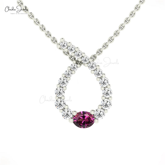Twisted Gemstone Necklace For Her