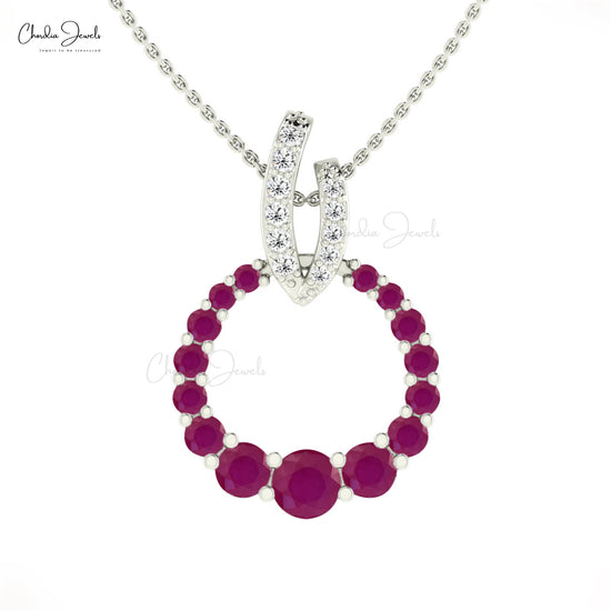 Open Circle Gemstone Necklace