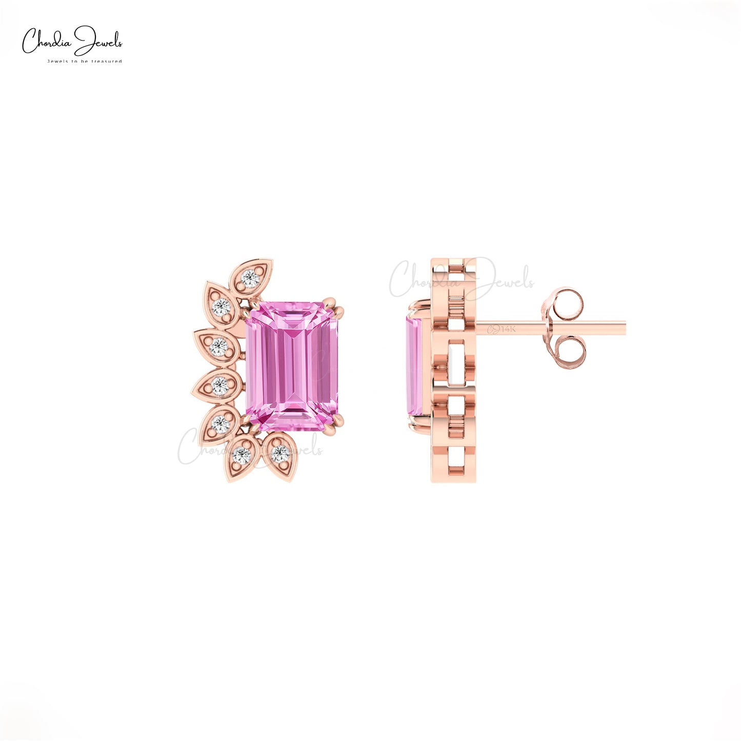 Pink Sapphire Earrings
