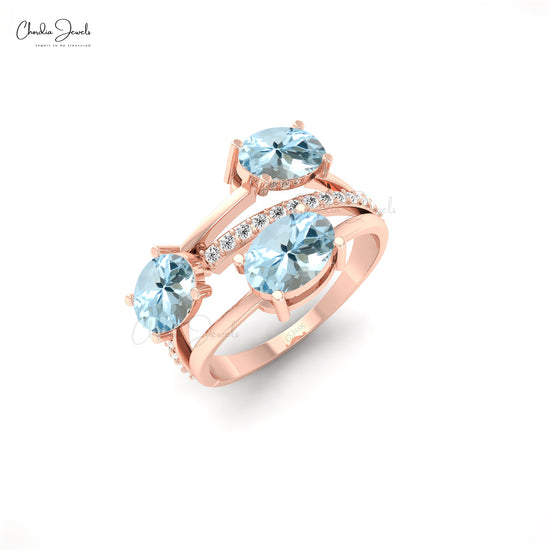Chordia Jewels Fine Jewelry Aquamarine Diamond Ring