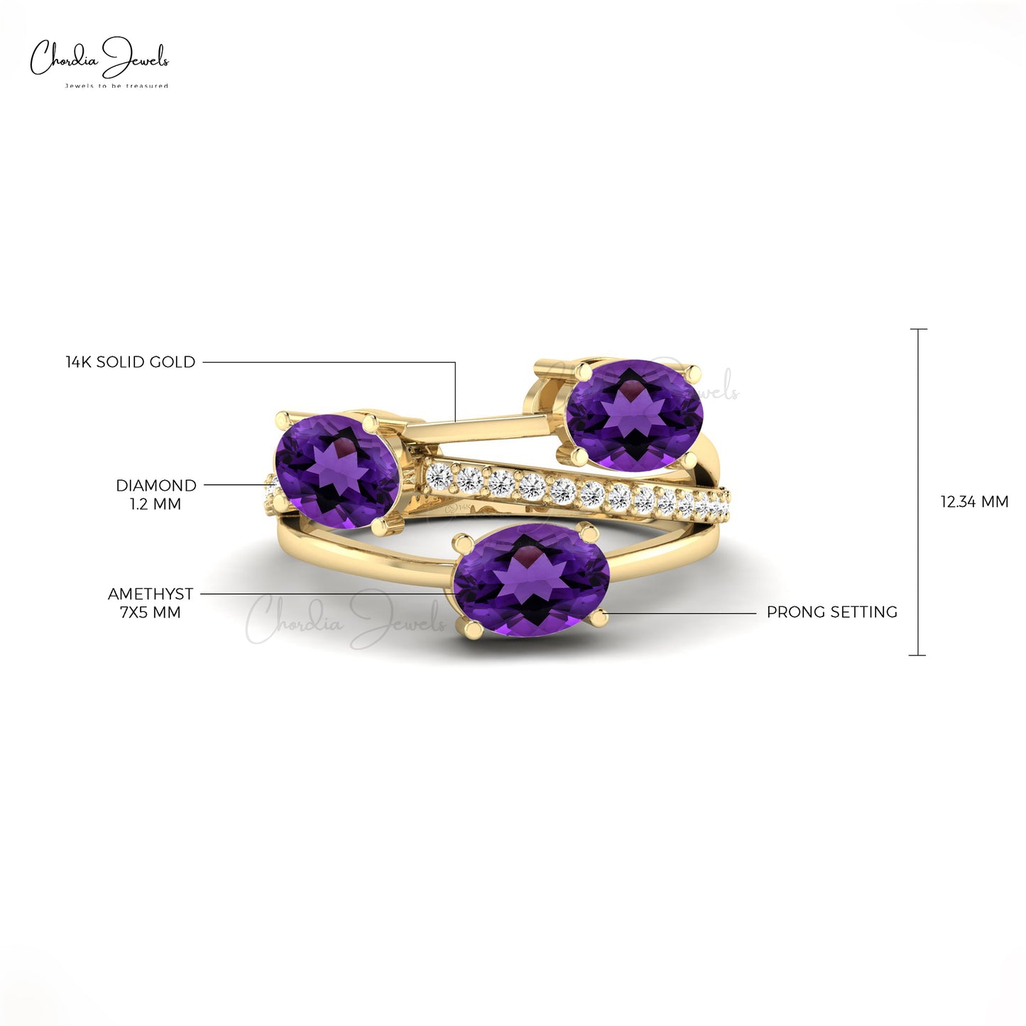 Overlapping Diamond Ring