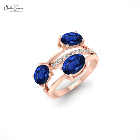 Chordia Jewels 14k Gold Oval Gemstone Split Shank Ring