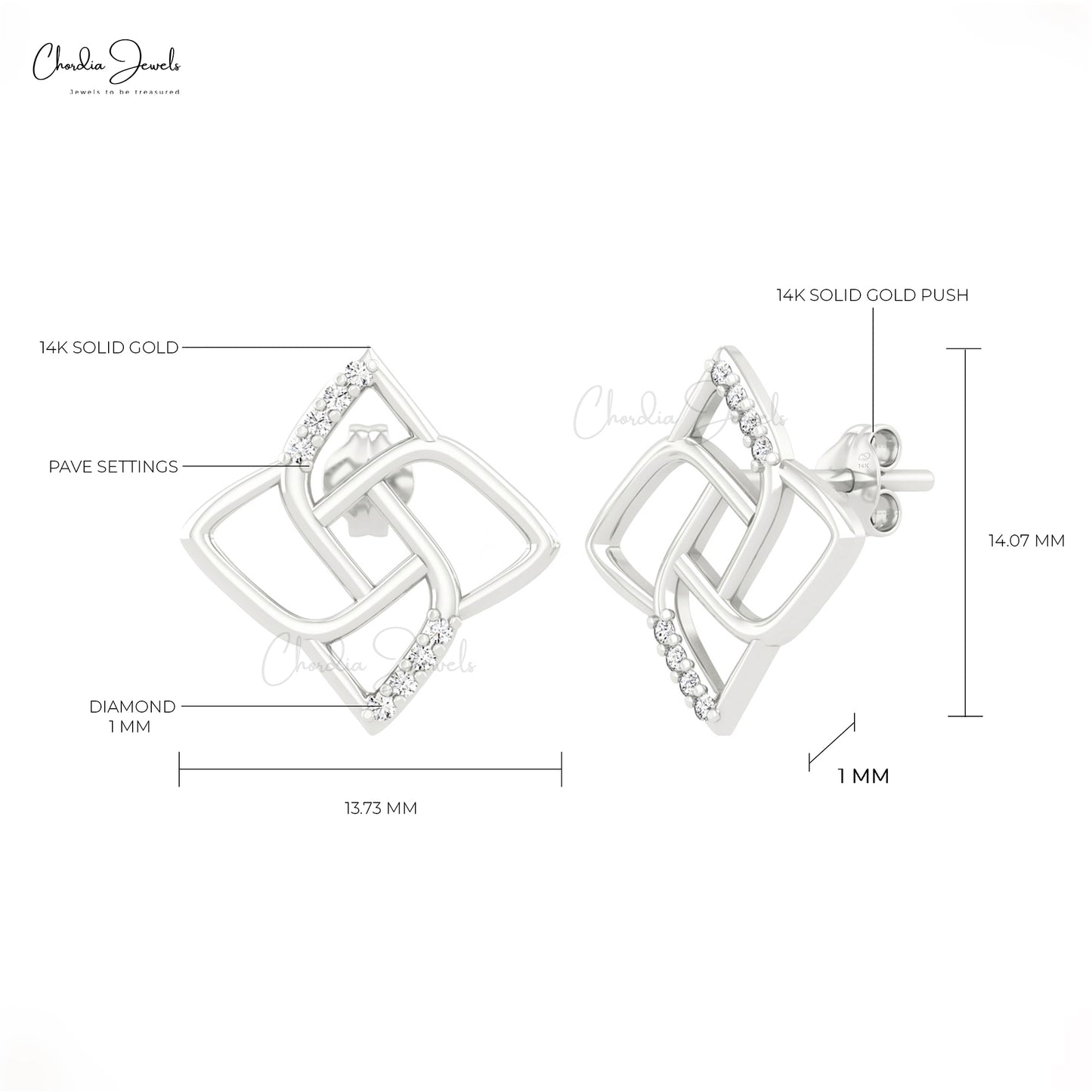 Round Cut Dainty Earrings