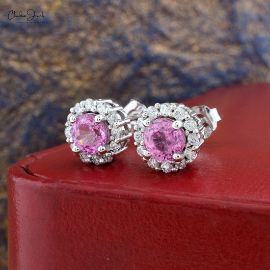 Buy Pink Sapphire Earrings