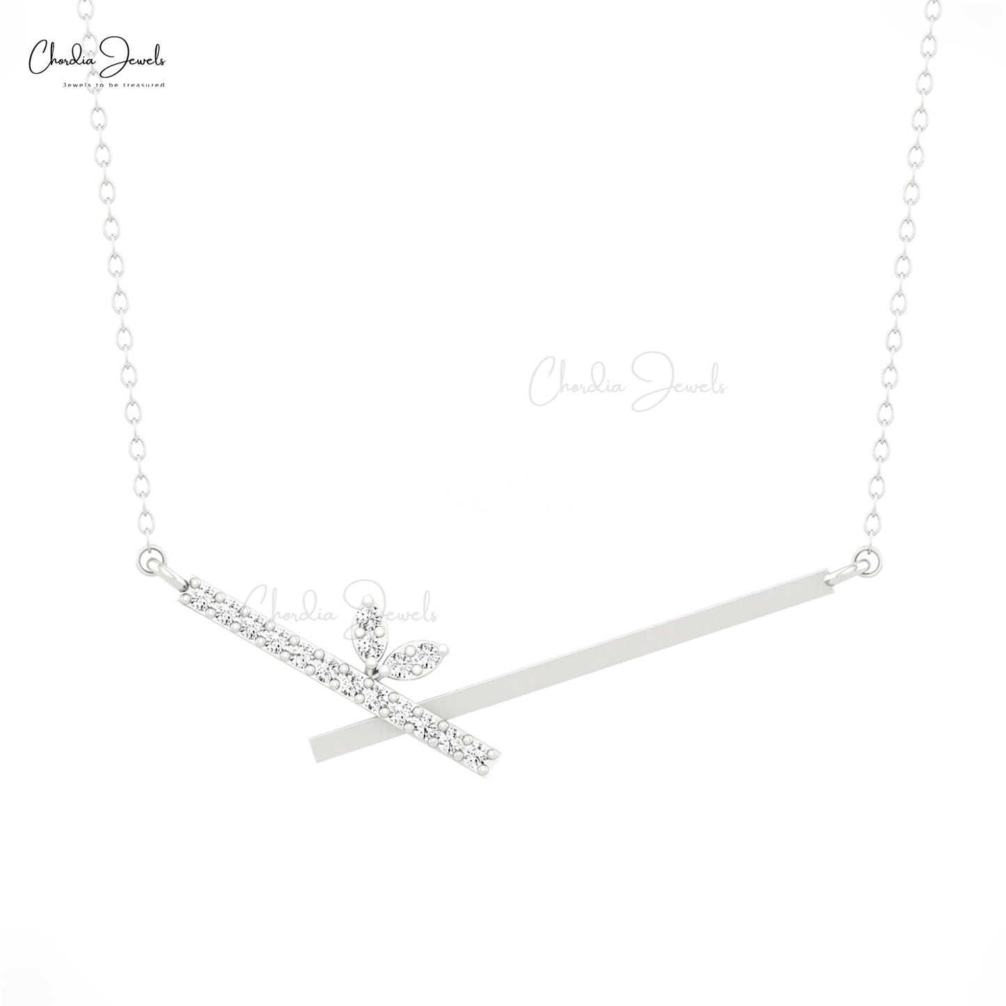 Jessica DeCarlo - Small chevron necklace in silver - Norbu