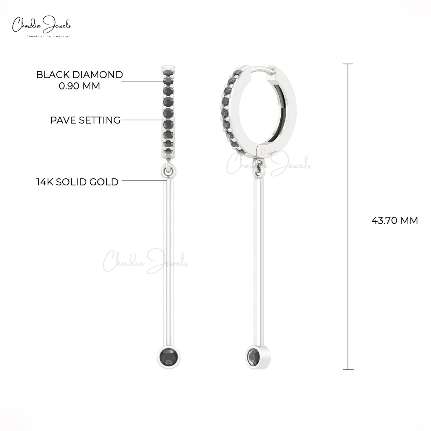 14k Solid Gold Hoop Earrings