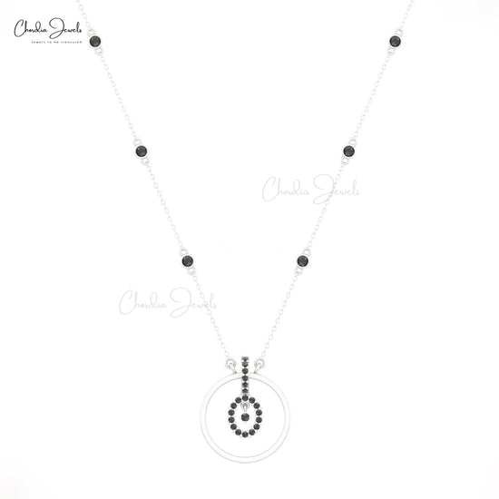 black diamond eternity necklace