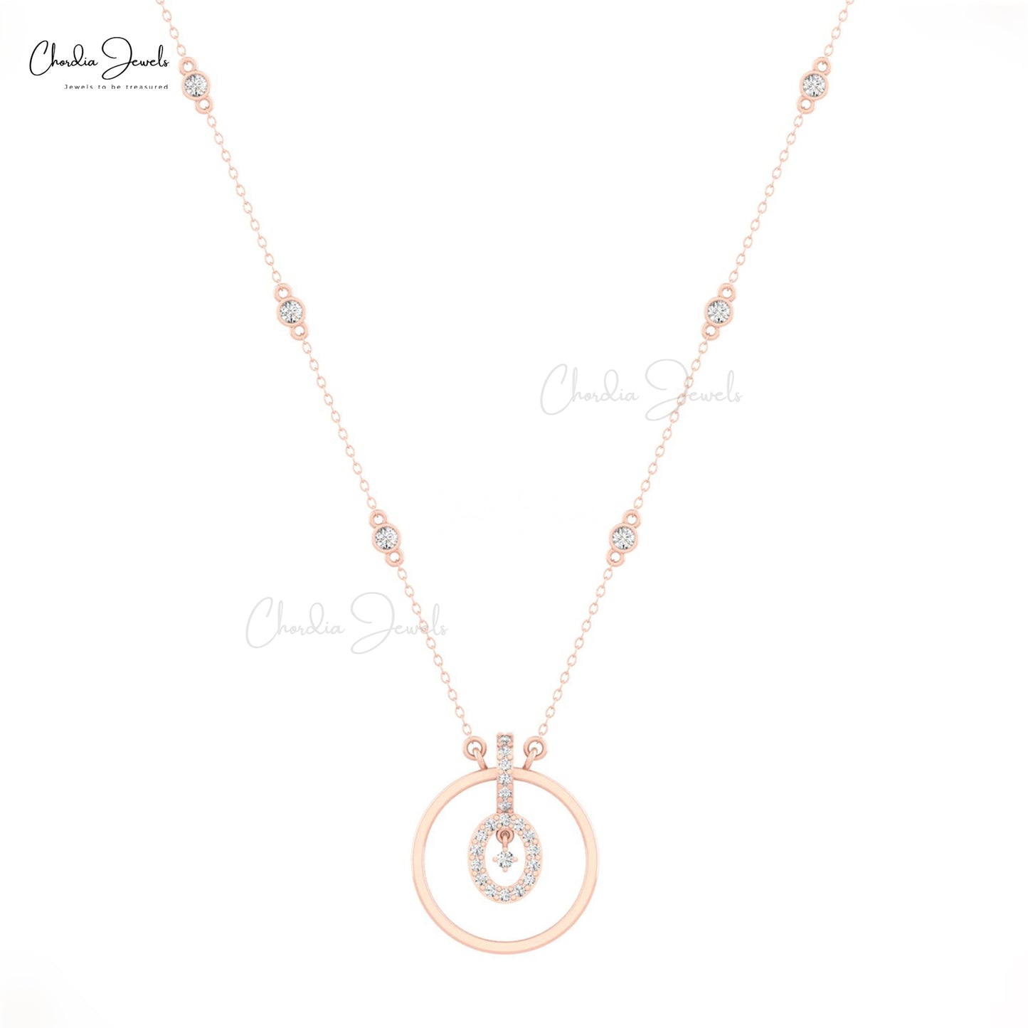 Dainty White diamond necklace