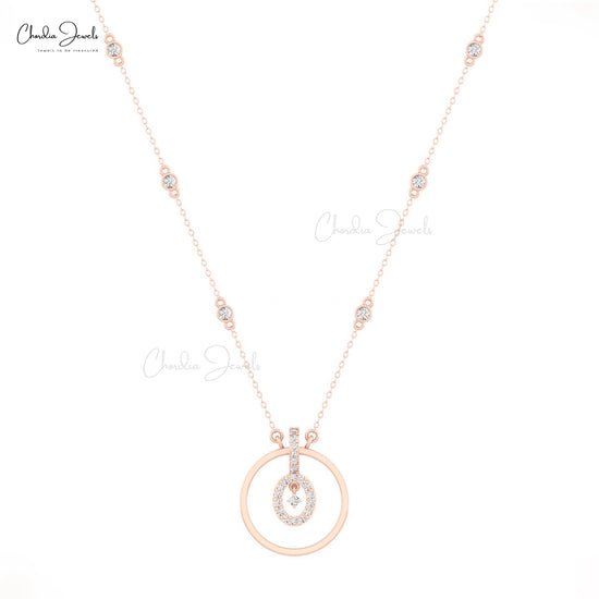 Dainty White diamond necklace
