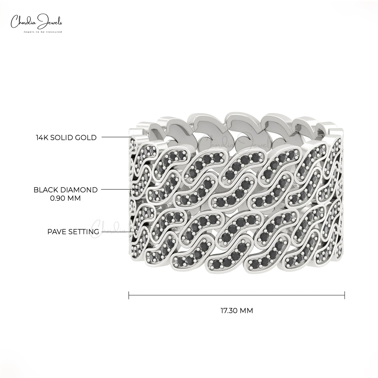 Cuban Link Women Ring
