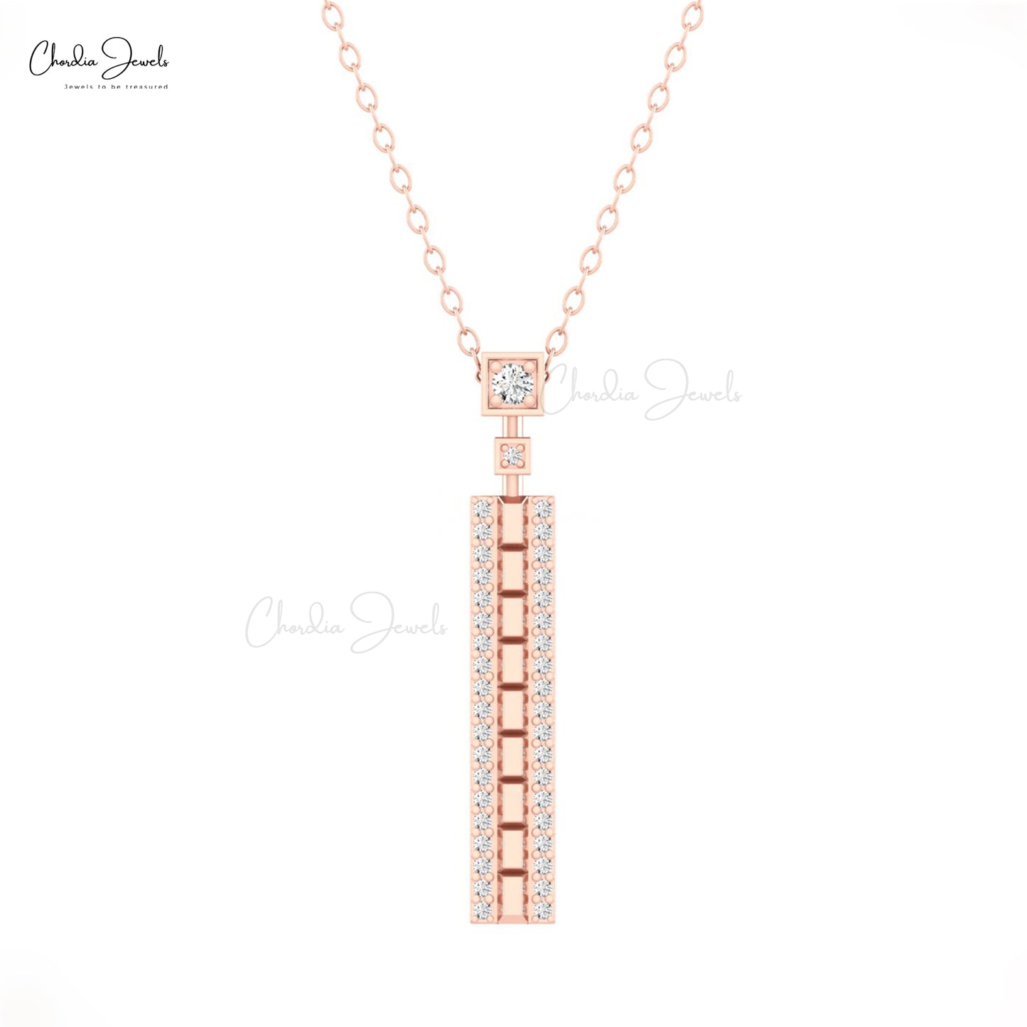 Load image into Gallery viewer, diamond bar necklace
