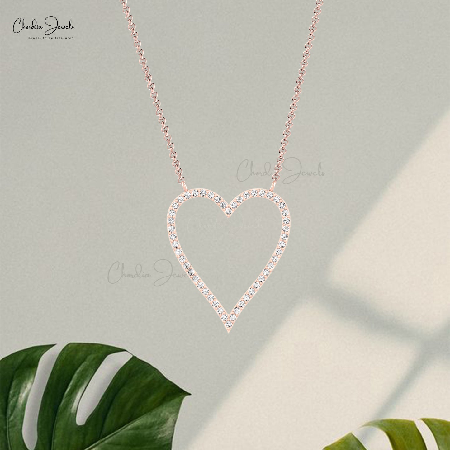 Load image into Gallery viewer, WHITE DIAMOND HEART PENDANT
