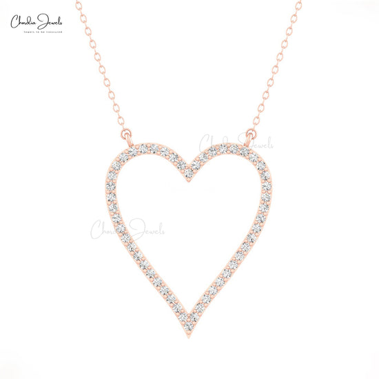 Load image into Gallery viewer, OPEN HEART DIAMOND NECKLACE
