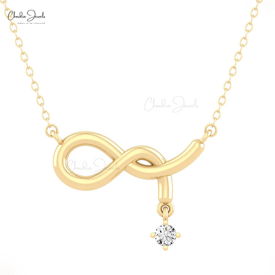 Load image into Gallery viewer, white diamond infinity necklace
