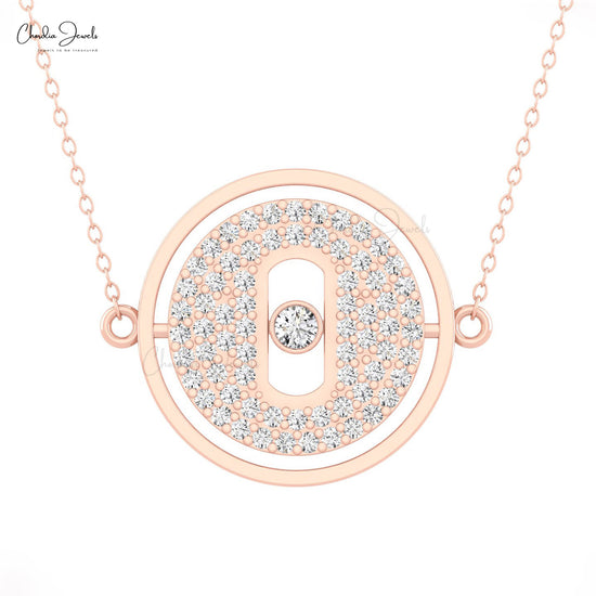 diamond moving stone pendant