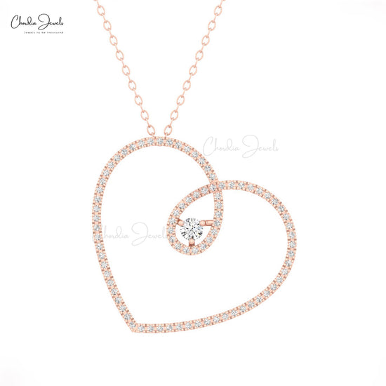 Load image into Gallery viewer, 14k gold open heart necklace
