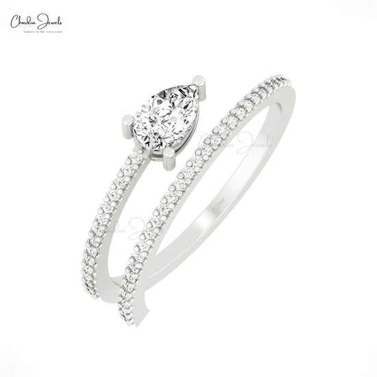1.0 ct Round Green Moissanite Adjustable Engagement Ring from Black Diamonds  New York