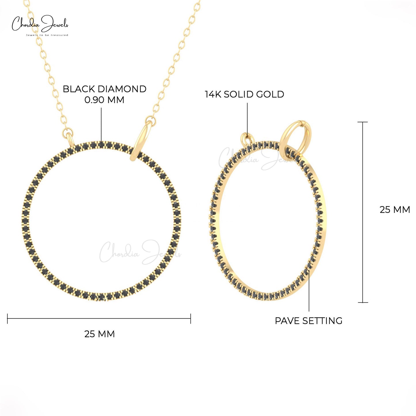 Load image into Gallery viewer, 14k gold black diamond necklace
