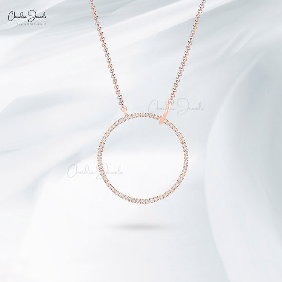 14k gold circle necklace