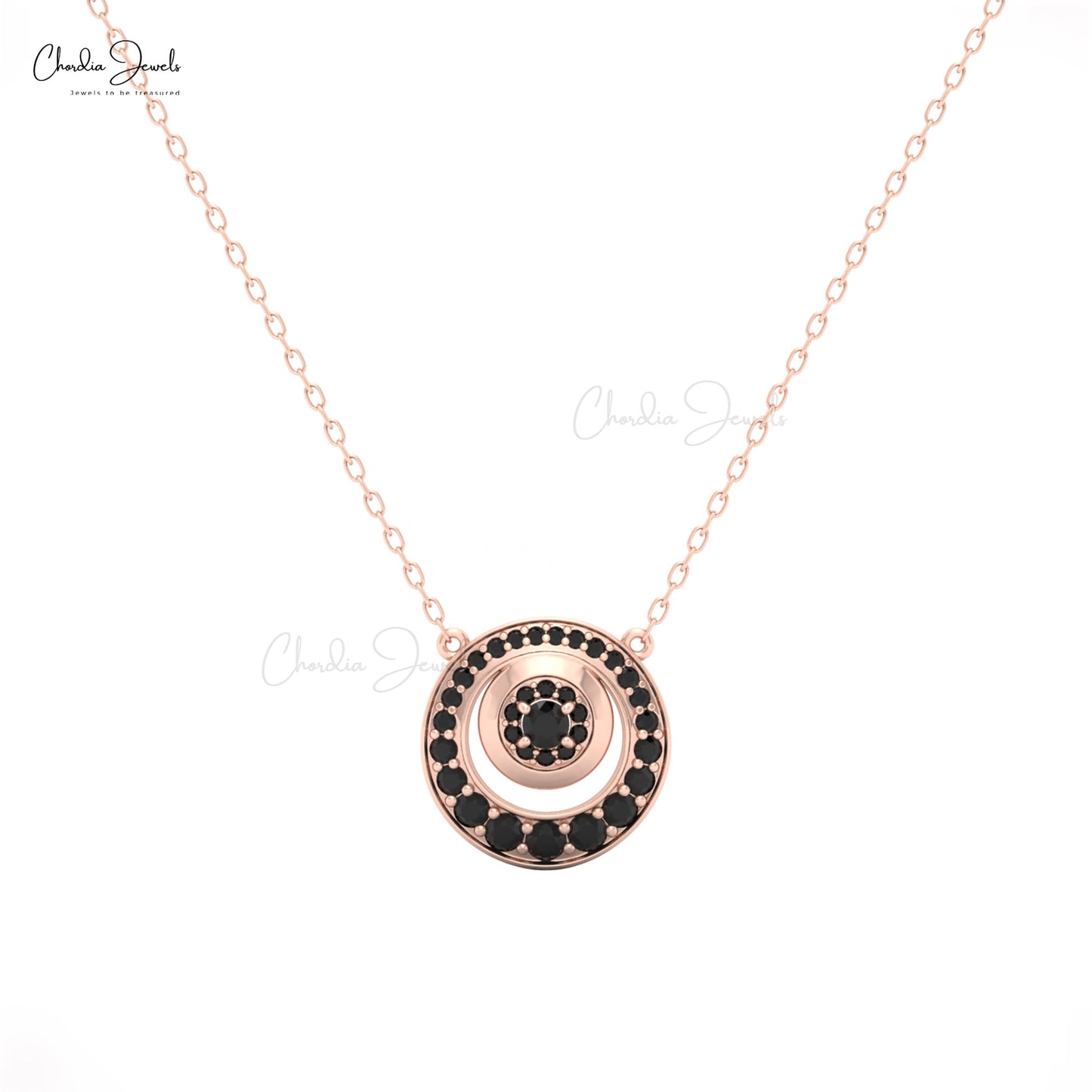 black diamond cluster necklace