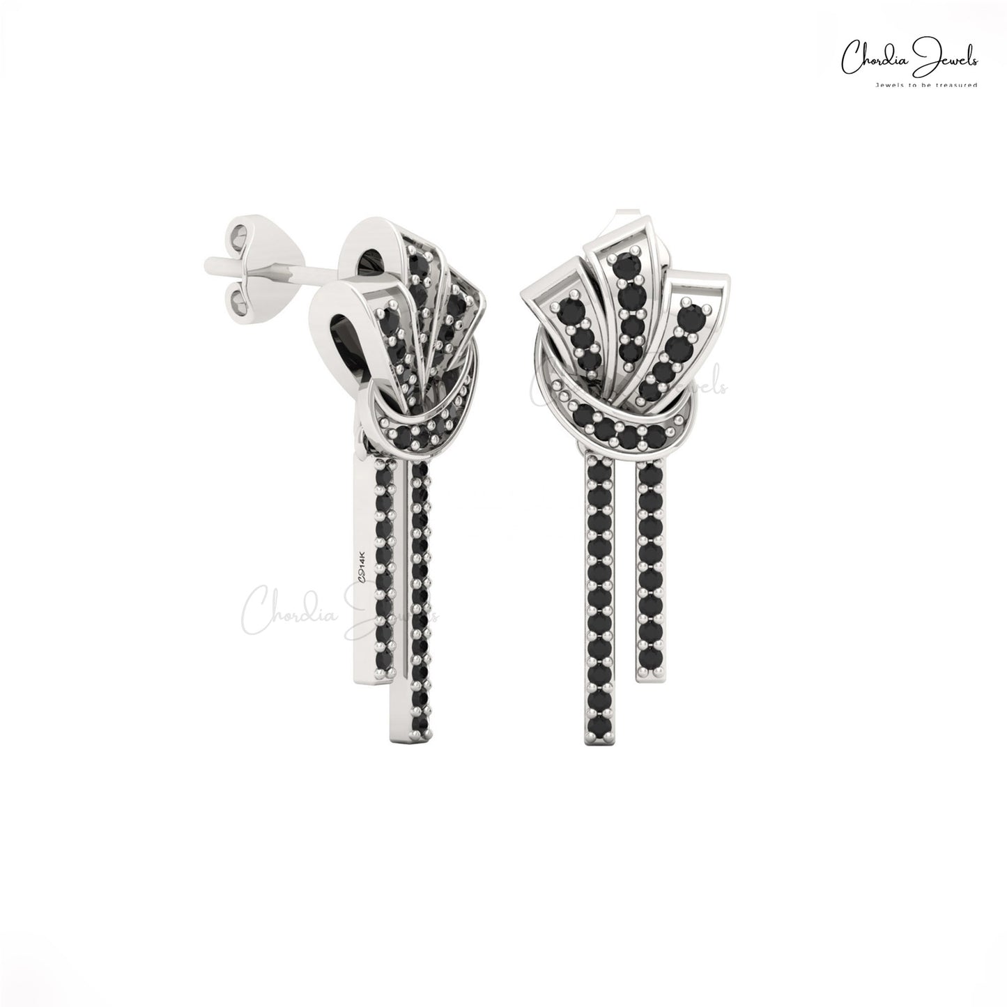 Real Black Diamond Earrings