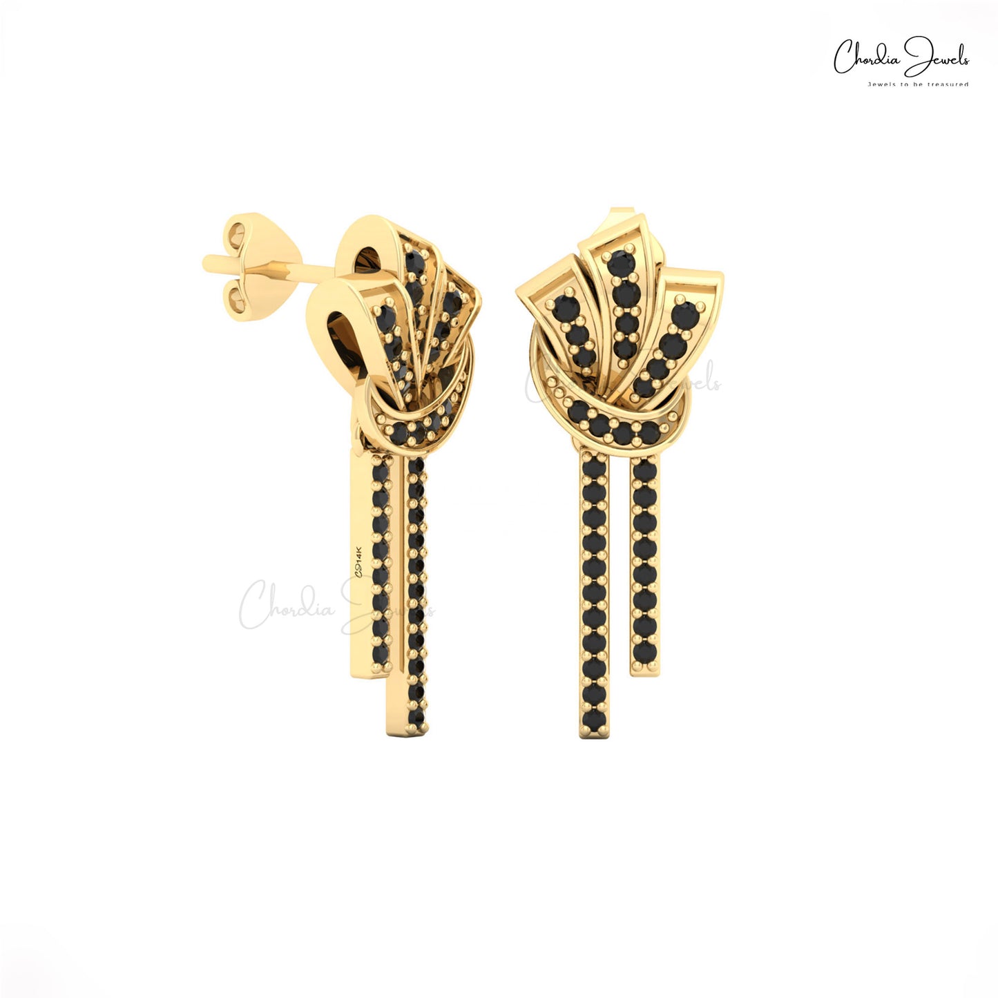 Curved Push Back Stud Earrings