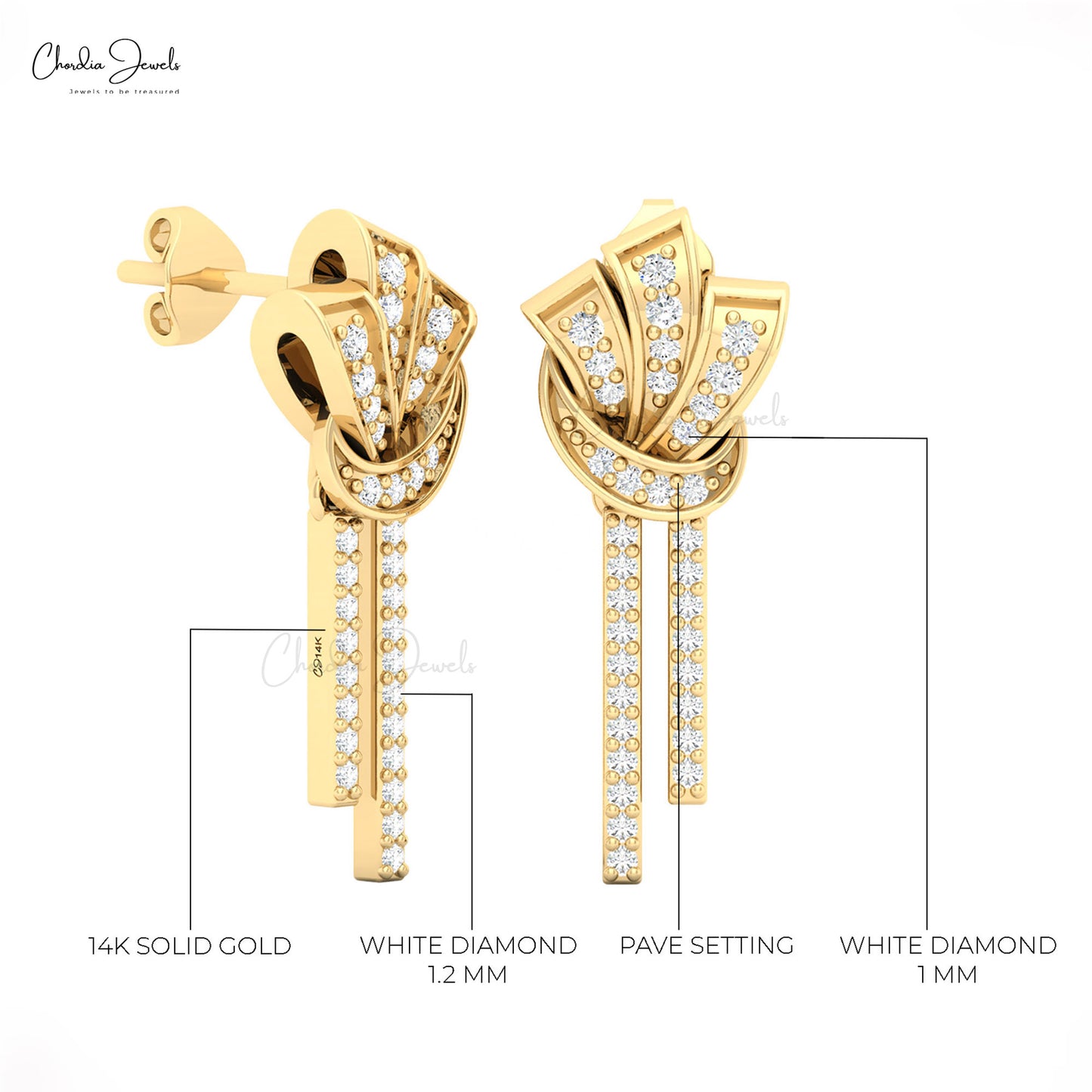 Curved Push Back Earrings
