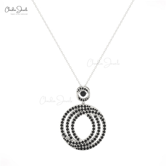 Round Black Diamond Pendant