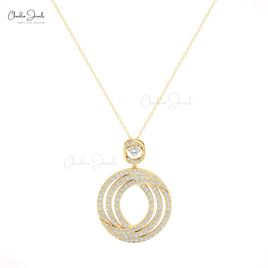 Dainty Diamond Circles Pendants