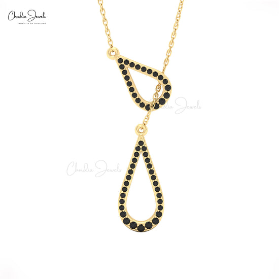Luxury gold lariat chain necklace fine jewelry gift for her