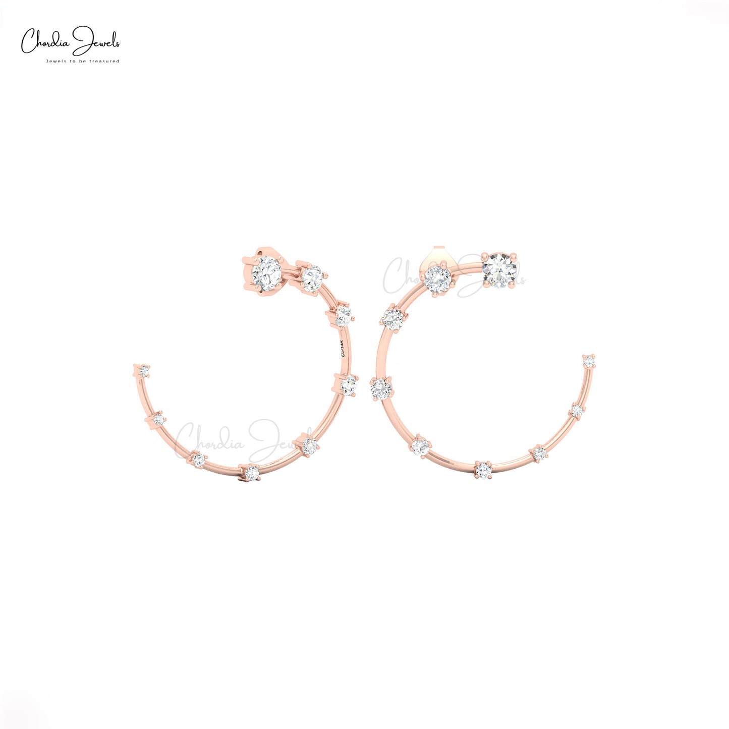 luxury half moon diamond stud earrings fine jewelry wedding gift