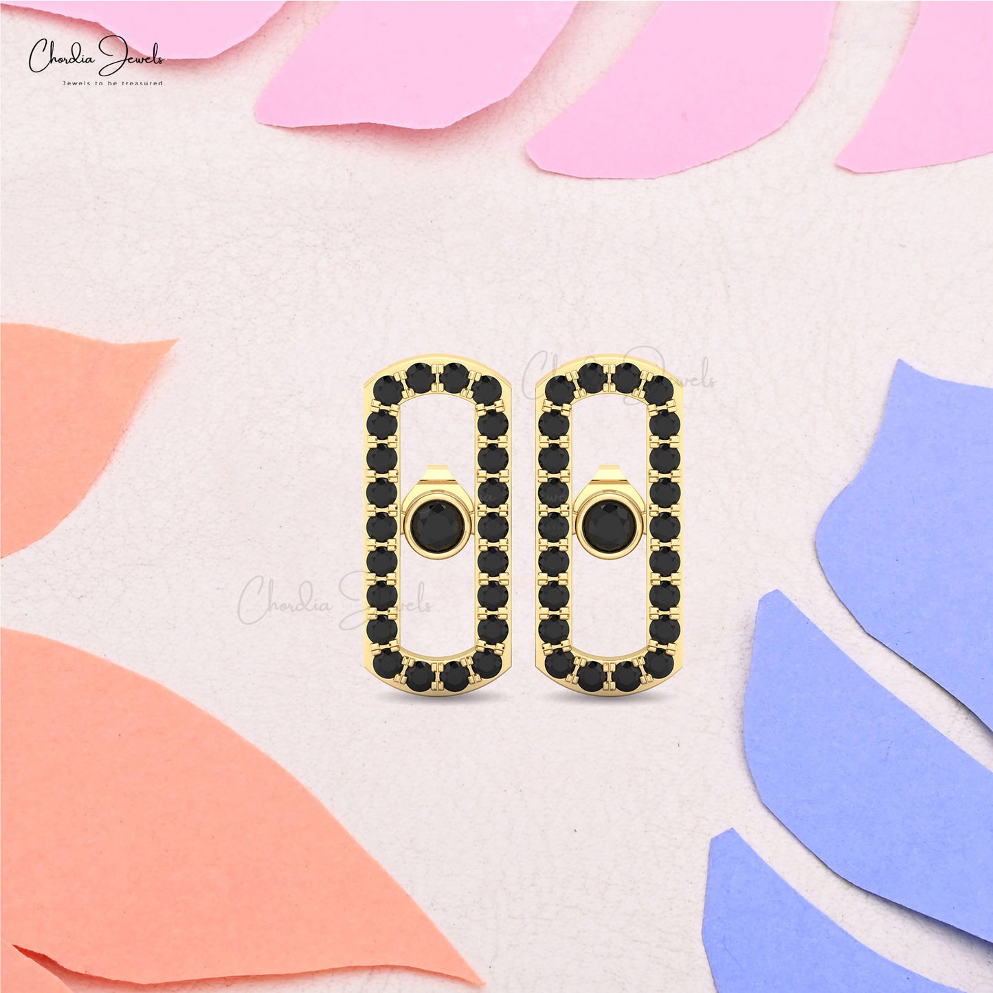 black diamond stud earrings in 14k gold perfect for gifts