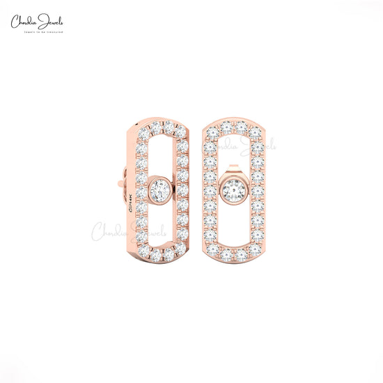 Luxury Minimalist Gold Earrings Gift for Her with Push-Back Design