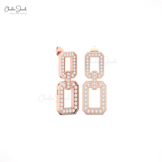 Minimalist 14k gold dainty earrings with diamonds, perfect for daily wear