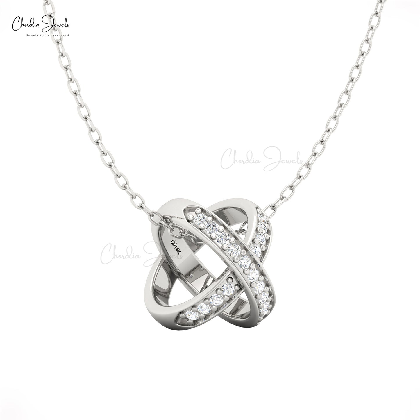 Timeless 14K gold X shaped diamond pendant jewelry for women| Chordia Jewels 