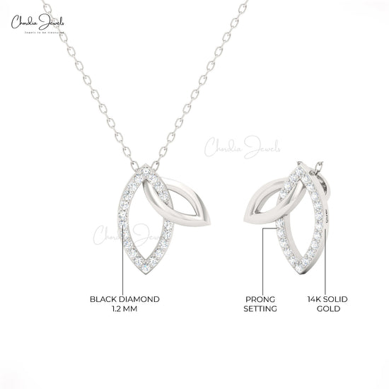 Luxury jewelry gift double leaf pendant with white diamond accents
