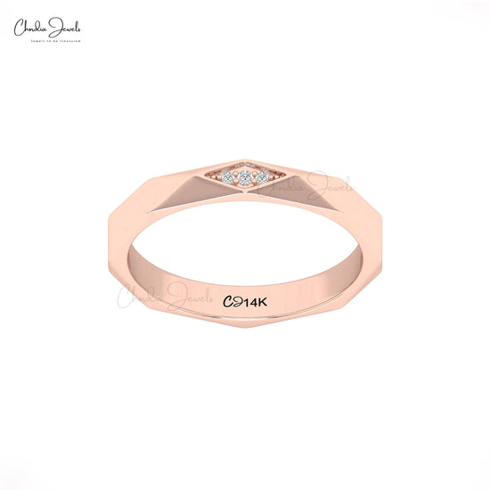 Geometric diamond ring in 14K yellow gold by chordia Jewels