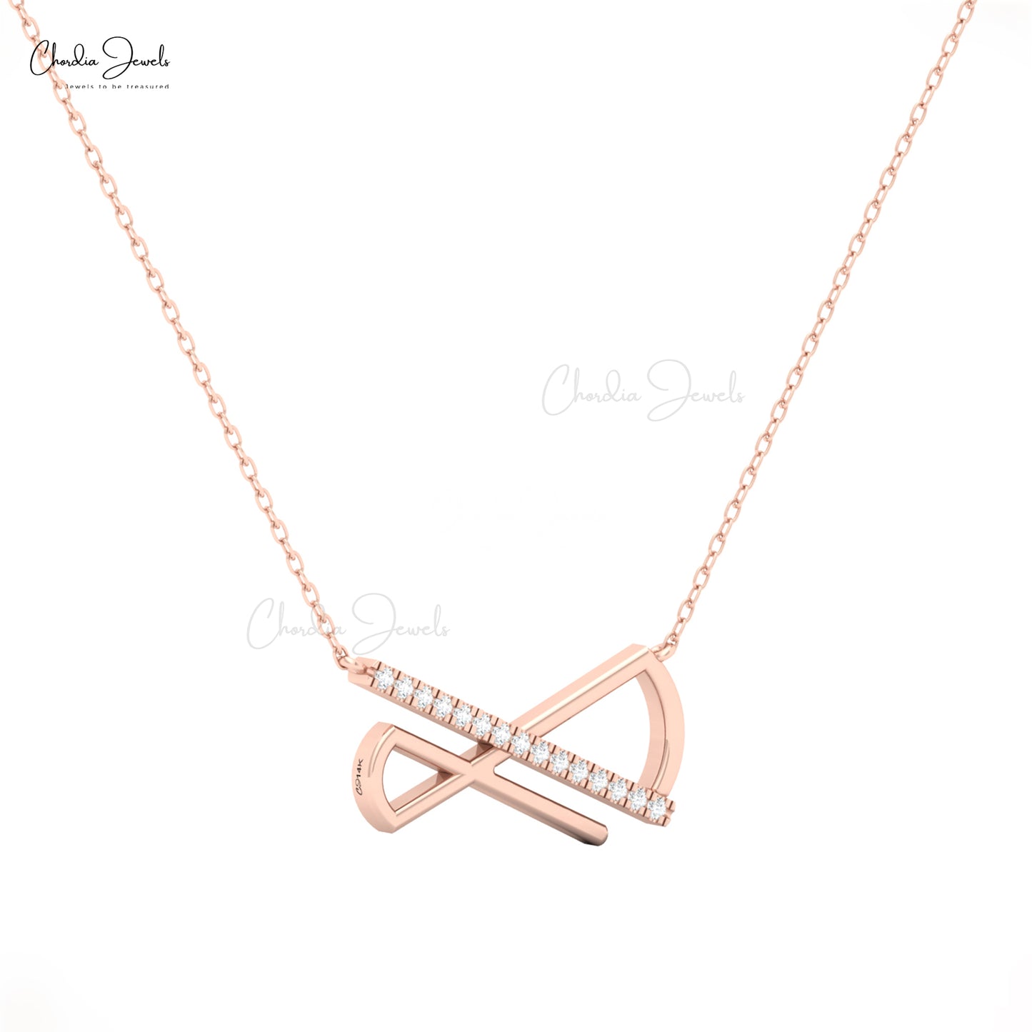 Rose gold necklace with a unique pendant gift for mom