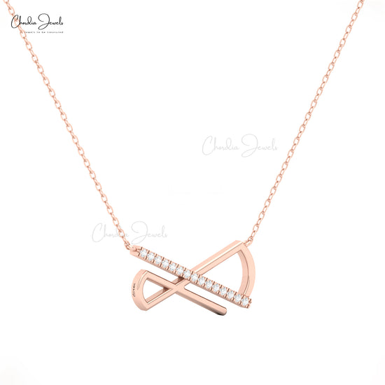 Rose gold necklace with a unique pendant gift for mom