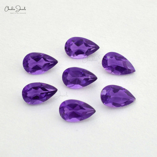 pear-cut amethyst loose gemstone 