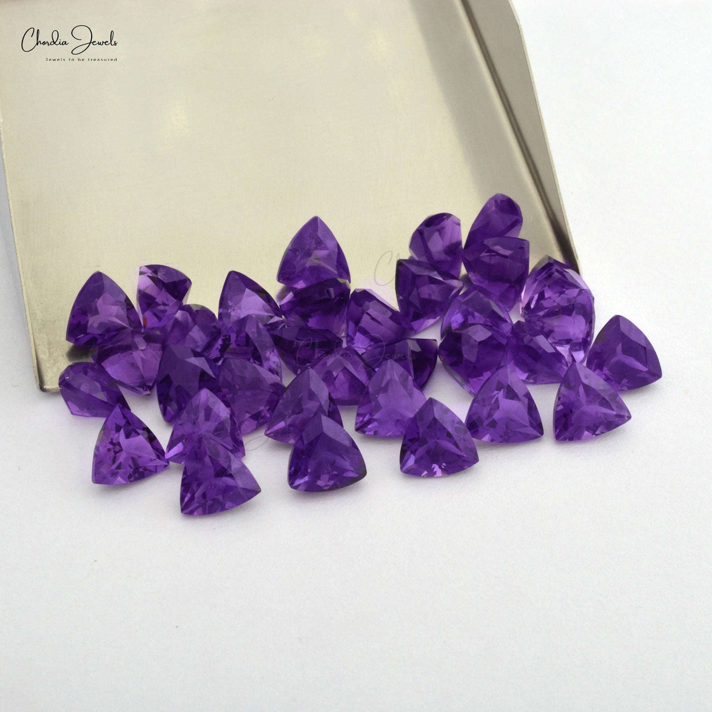 Trillion Cut Amethyst Loose Gemstone