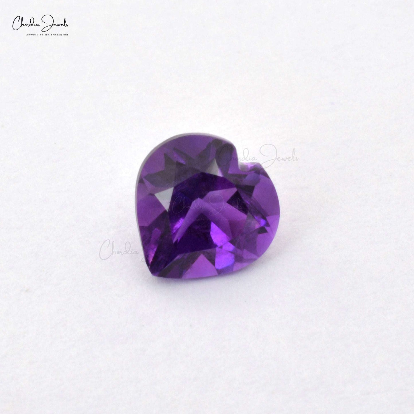 Heart shaped Amethyst loose gemstone 